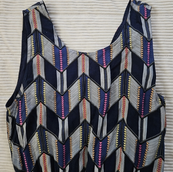 Pixley From Stitch Fix Chevron Patterned Sleeveless Dress Size M - Picture 5 of 9